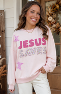 Patchwork Jesus Saves Baggy Sweatshirt