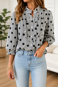 Polka Dot Ruffle Shirt
