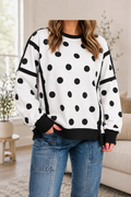 Polka Dot Baggy Sweatshirt