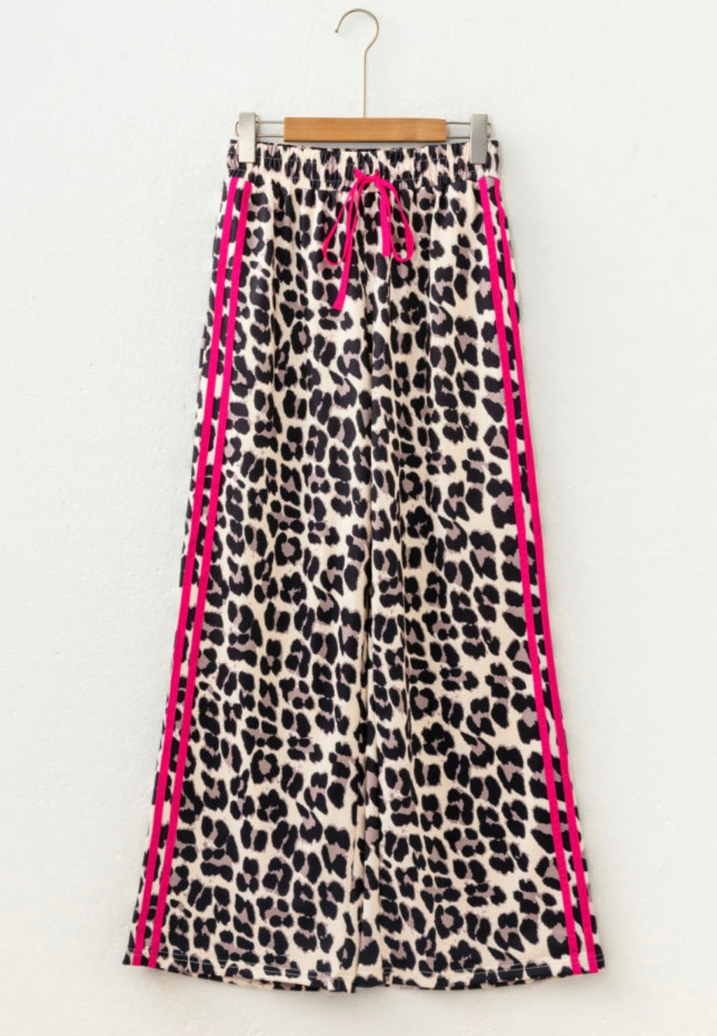 Pink Side Stripe Leopard Pants