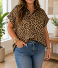 Gold Plus Leopard Dolman Shirt
