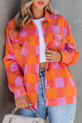 Orange Plaid Button Up Jacket RTS